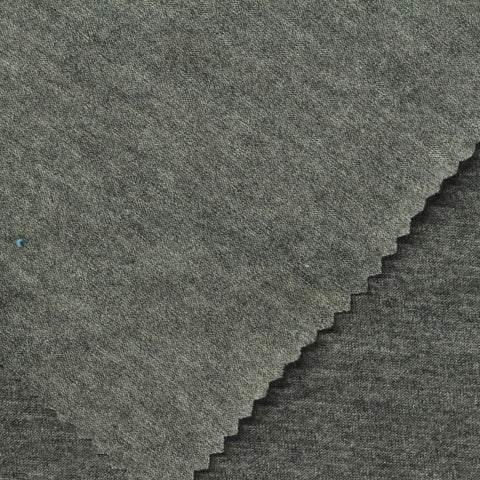 Heathered Grey Marl Jersey Knit, Poly-Cotton, 168 gsm