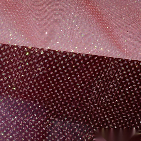 Pink Glitter-Dot Mesh, Polyester, 41 gsm