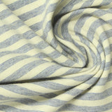 Cream Horizontal-Stripe Jersey Knit, Cotton — photo 2