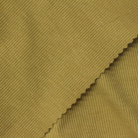 Tencel Lyocell Acetate Stretch Rib Knit Fabric, 215 gsm, 160 cm — Khaki, ref EF-270699