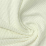 Cotton Polyester Rib Knit Fabric, 260 gsm, 150 cm — White — photo 2