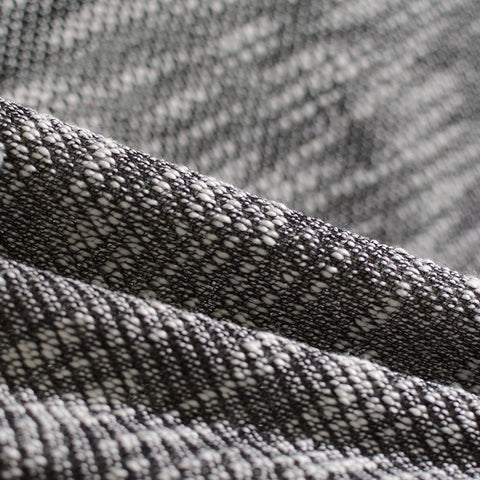 Black Marl French Terry, Cotton-Poly, 199 gsm