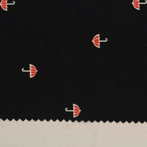 Printed 100% Cotton Poplin Fabric, 120 gsm — Black