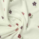 Purple Floral Rib Knit, Polyester — photo 2