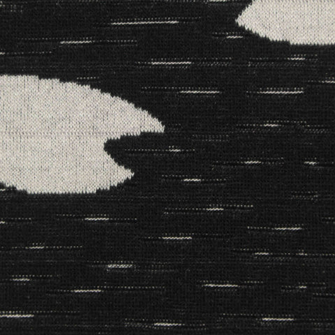 Black Flecks Jacquard, Viscose-Poly