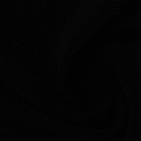 Viscose Nylon Stretch Knit Fabric, 400 gsm, 155 cm — Black