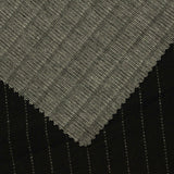 White Vertical-Pinstripe Ponte Knit, Poly-Viscose — photo 2