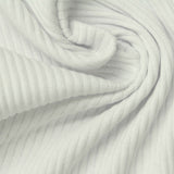 Rib Knit Fabric, 260 gsm, 110 cm — White — photo 2