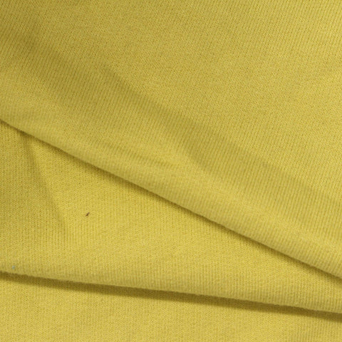 100% Cotton French Terry Fabric, 500 gsm, 184 cm — Yellow