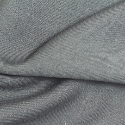 Polyester Viscose Stretch Scuba Knit Fabric, 320 gsm, 162 cm — Grey, ref EF-278757