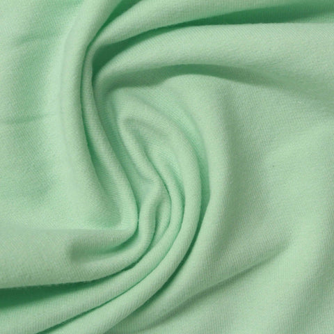 Polyester Cotton French Terry Fabric, 250 gsm, 165 cm — Green