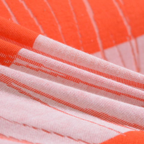 Orange Vertical-Line Jacquard, Viscose