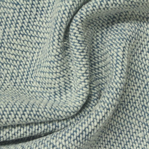 Light Blue Heather French Terry, Cotton-Poly