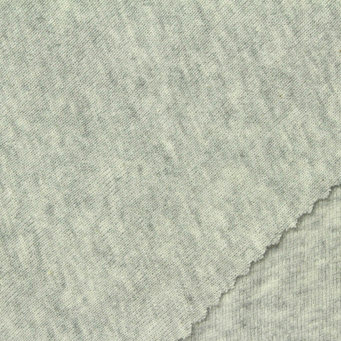 Grey Heather Rib Knit, Cotton