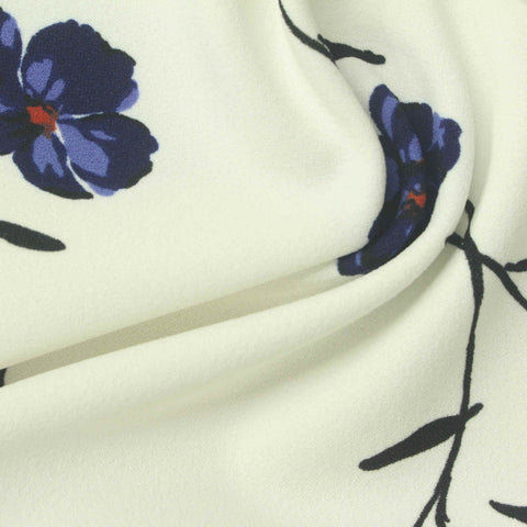 Pink Bold-Floral Scuba Knit, Polyester