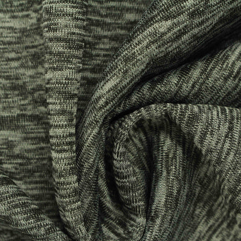 Grey Marl French Terry, Cotton-Poly, 305 gsm