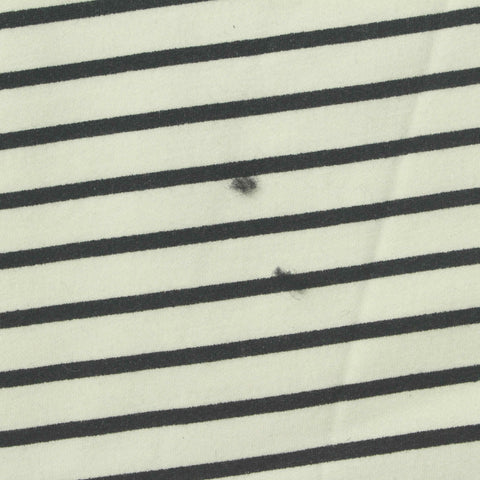 Black Horizontal-Stripe French Terry, Poly-Viscose, 250 gsm