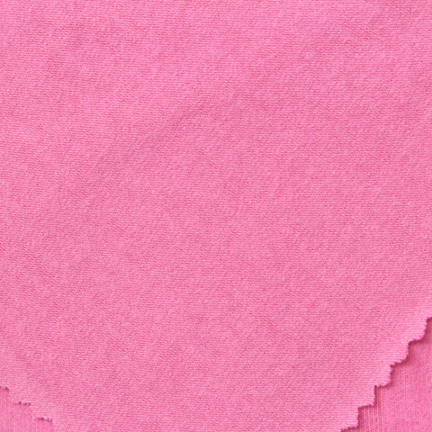 Brushed Cotton Polyester Jersey Knit Fabric, 220 gsm, 160 cm — Pink