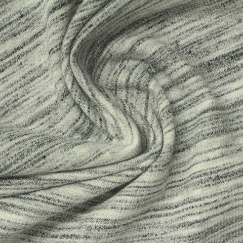 Grey Marl French Terry, Cotton-Poly, 220 gsm, 172 cm