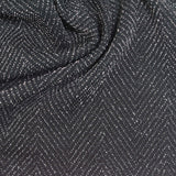 Dark Grey Chevron Jersey Knit, Nylon — photo 2