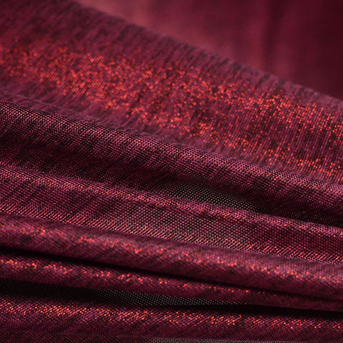 Dark Red Fine-Marl Jersey Knit, Polyester