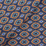 Orange Geometric-Medallion Bengaline, Viscose-Nylon — photo 2