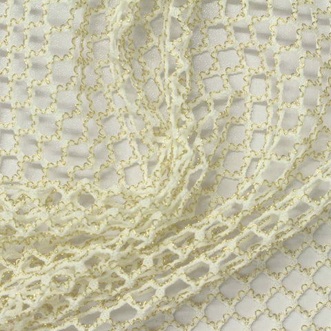 Polyester Stretch Mesh Fabric, 135 gsm, 165 cm — White