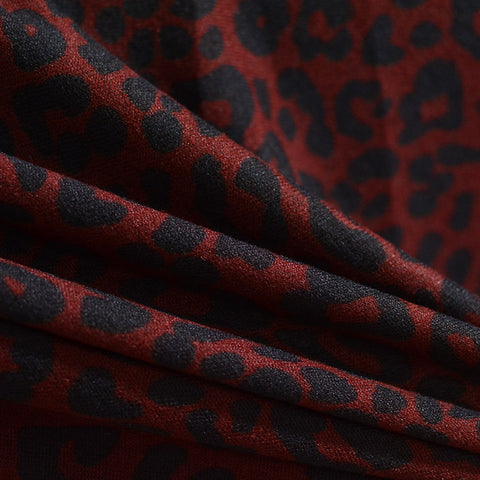 Black Leopard Knit, Polyester, 194 gsm