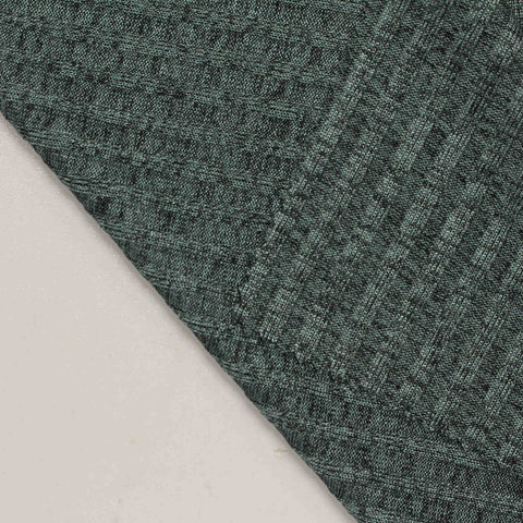 Dark Grey Heathered-Marl Rib Knit, Polyester, 200 gsm, 140 cm