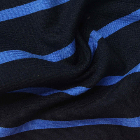 Navy Horizontal-Stripe Ponte Knit