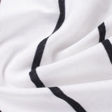 Black Horizontal-Stripe Jersey Knit, Cotton — photo 2