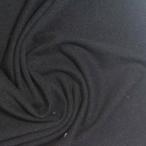 Brushed Polyester Stretch Milk Silk Knit Fabric, 210 gsm, 160 cm — Navy