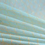 Light Blue Diamond Jacquard, Poly-Cotton — photo 2