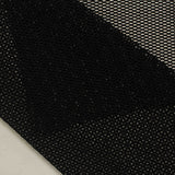 White Geometric-Dash Mesh, Polyester — photo 2