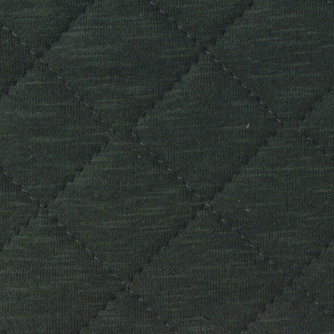 Dark Green Diamond French Terry, Cotton-Poly