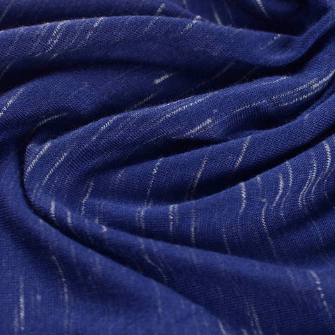Blue Marl Jersey Knit, Viscose, 135 gsm