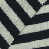 Navy Horizontal-Stripe Rib Knit, Polyester — photo 2