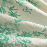 Light Green Floral Interlock Knit, Polyester — photo 2