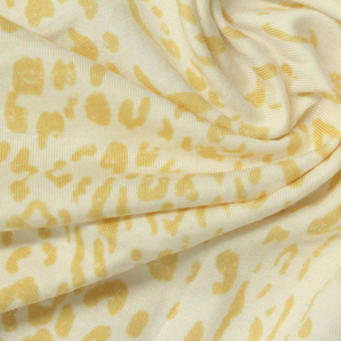 Cream Animal Print Jersey Knit, Cotton-Viscose