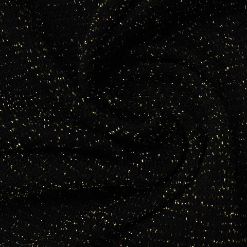 Black Flecks Knit, Polyester, 180 gsm