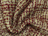 Red Textured Jacquard, Poly-Cotton — photo 2