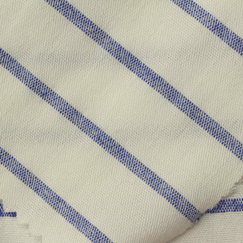 Blue Horizontal-Stripe Jacquard, Poly-Modal, 111 gsm