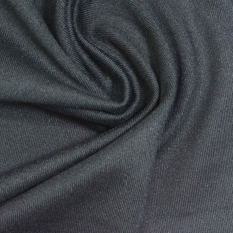 Brushed Polyester Stretch Knit Fabric, 310 gsm, 152 cm — Grey