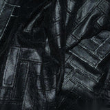 Dark Grey Herringbone Jacquard, Polyester — photo 2