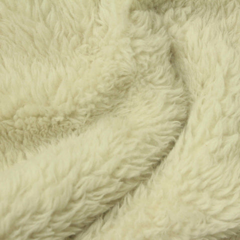 100% Polyester Sherpa Fleece Fabric, 338 gsm, 164 cm — Yellow