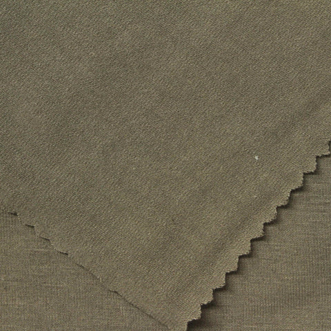 Cotton Stretch Jersey Knit Fabric, 205 gsm, 152 cm — Khaki