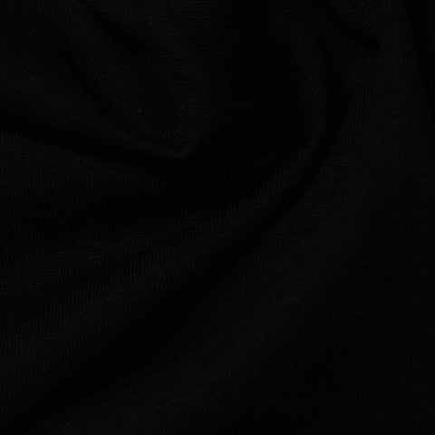 Cotton Modal Blend Jersey Knit Fabric, 160 gsm, 185 cm — Black