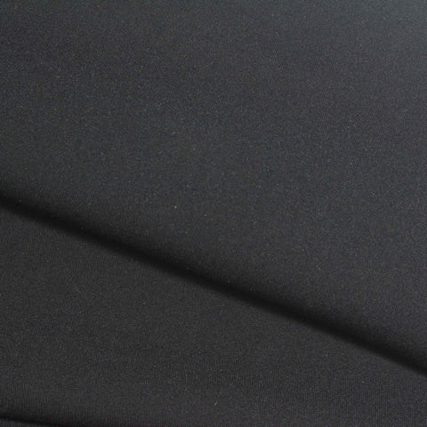 Nylon Stretch Ponte Knit Fabric, 190 gsm, 152 cm — Black