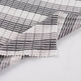 Grey Check Rib Knit, Viscose — photo 2