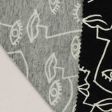 Jacquard Viscose Stretch Knit Fabric, 190 gsm, 152 cm — Black — photo 2